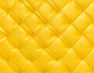 Naklejka premium Close-up view of yellow quilted leather