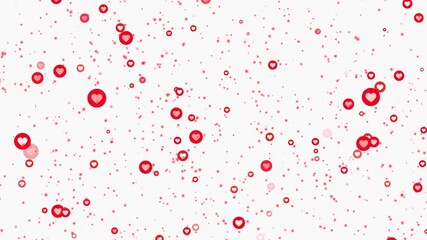 Animated red hearts fly from bottom to top, Animated hearts flying upward with alpha channel,
Seamless loop Social media live style emoji with Chroma Key, social media emoji, - Powered by Adobe