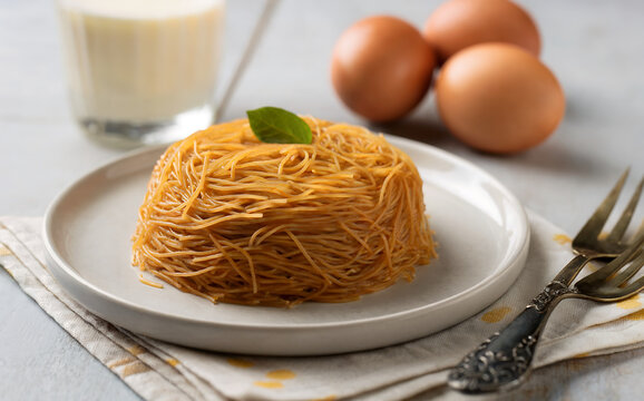 Alethria port. Aletria, "vermicelli"; &ldquo;sweet vermicelli&rdquo; Aletria doce; &ldquo;vermicelli with eggs&rdquo; Aletria com ovos) is a Portuguese dessert made with vermicelli, sugar and eggs.