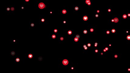 red love flying animation. red love hearts hd dynamic loop video. emoji social media Live streaming style animated.
Happy Valentines day Red hearts frame flying on black screen animation. - Powered by Adobe