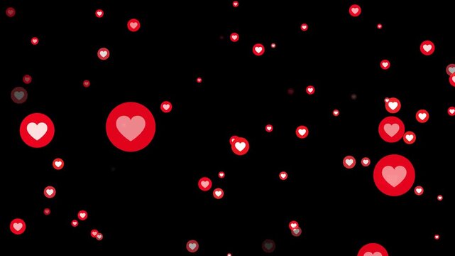 red love flying animation. red love hearts hd dynamic loop video. emoji social media Live streaming style animated.
Happy Valentines day Red hearts frame flying on black screen animation.