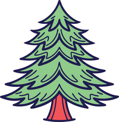 Pine Tree Illustration. Evergreen Tree Design. Realistic Pine Tree Artwork. Christmas Pine Tree Illustration. Forest Pine Tree Design. Green Pine Tree Artwork. Conifer Tree Illustration. Natural Pine