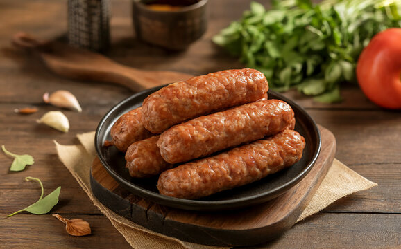 Chevapchichi are fried sausages made from minced meat (pork and beef)