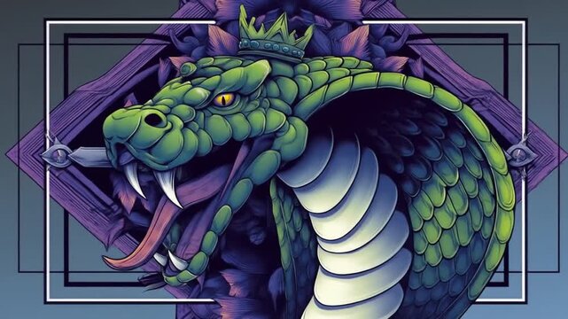 Majestic snake illustration