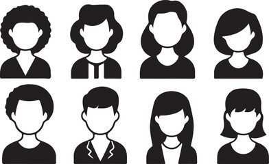 Avatar icon, Human profile vector, User silhouette graphic, Woman avatar illustration, Man profile design, People avatar symbol, Cartoon avatar clipart, Business profile art, Female avatar drawing, Us
