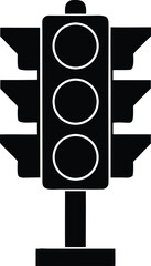 traffic light vector, road signal silhouette
