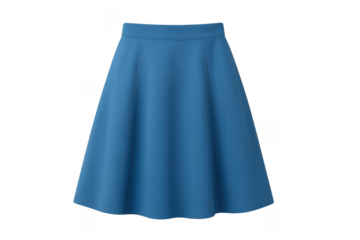 Blue A line women's skirt fashion isolated on transparent background