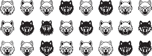 Animal face icon, Wild animal vector, Cartoon animal graphic, Cute animal face clipart, Forest animal illustration, Pet animal design, Animal outline symbol, Animal character drawing, Funny animal hea