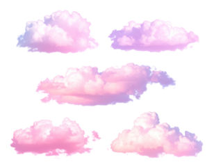 Pastel pink and purple clouds