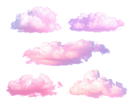 Pastel pink and purple clouds
