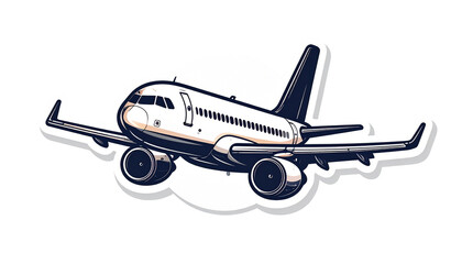 Cartoon Airplane Sticker