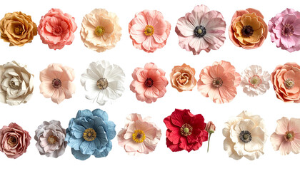 Assorted pastel flowers