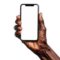 Hand holding a smartphone