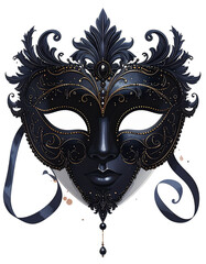 Ornate dark masquerade mask