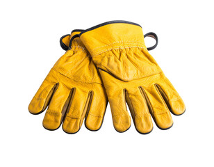 Yellow leather work gloves (1)