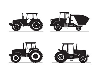 Farm Equipment Icon in Modern Bold Silhouette Vector Illustration Graphic Artwork