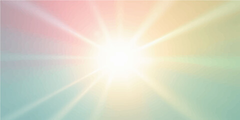Abstract sun rays background with bright light and glowing burst design