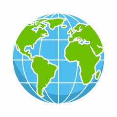 world map on white background