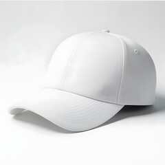 Blank White Baseball Cap Mockup | Plain Unisex Sport Hat for Customization