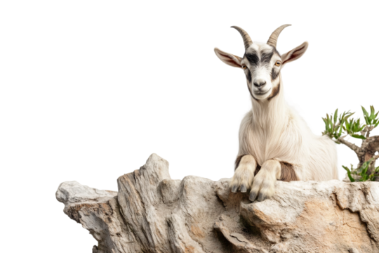 Cute Baby Goat Kid Isolated on transparent background