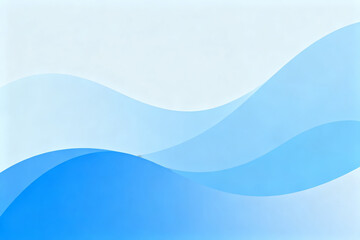 Abstract blue wavy background with layered gradient curves