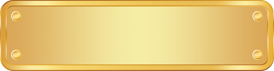 Gold Label Banner. Gold Name Plate.
