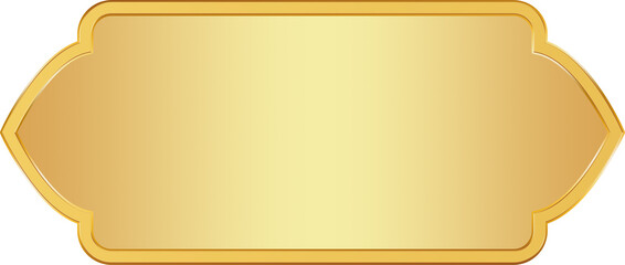 Gold Label Banner. Gold Name Plate.
