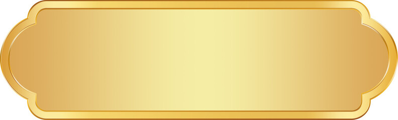 Gold Label Banner. Gold Name Plate.
