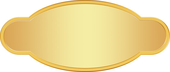 Gold Label Banner. Gold Name Plate.
