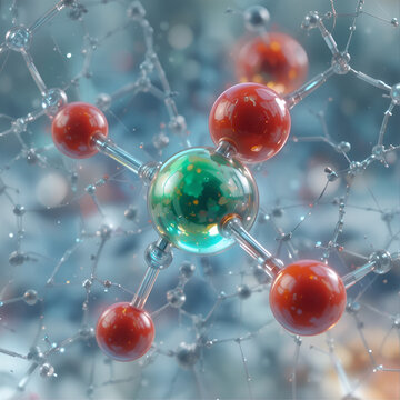 Chloromethane (methyl chloride) molecule, 3D rendering.