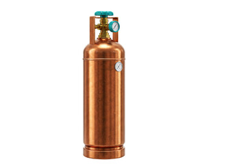 Isolated oxygen tank for industrial welding gas compressed or liquefied steel cylinder