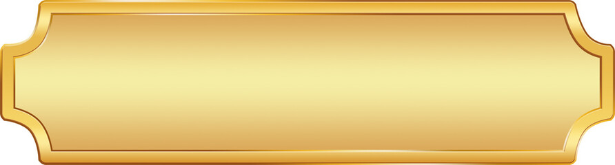 Gold Label Banner. Gold Name Plate.
