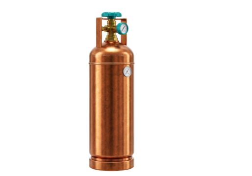 Isolated oxygen tank for industrial welding gas compressed or liquefied steel cylinder