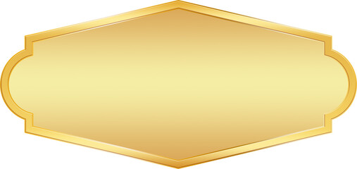 Gold Label Banner. Gold Name Plate.
