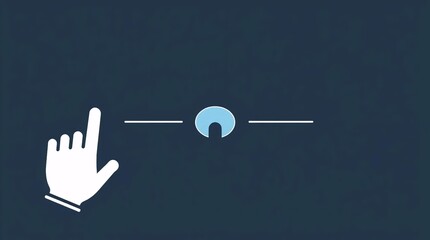 minimal flat illustration of click and pull symbol representing software freedom and digital technology concept