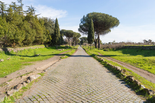 Fototapeta Appia antica (Old Appia) near Rome, Italy