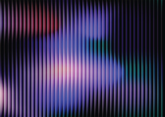 Neon abstract gradient background, colorful vertical lines pattern. Digital vector abstract gradient background with a futuristic blurred light and 3D illusion glowing effect.

