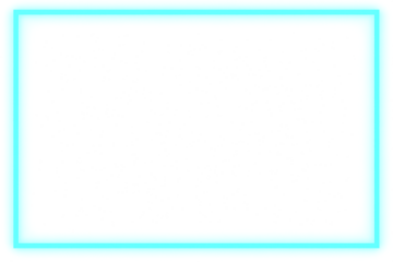 Blue neon rectangle shape frame. Glowing neon border isolated on transparent background. Shine glow light neon sign frame. Banner, Mockup, template for presentation or montage, Design elements, PNG