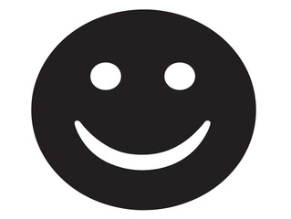 Happiness silhouette icon vector illustration solid black positive mood and elation concept