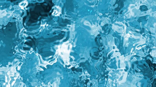 Abstracts Plastic Water B, Abstract blue water surface texture with light reflections, seamless looping background.,  Stock royalty free video.