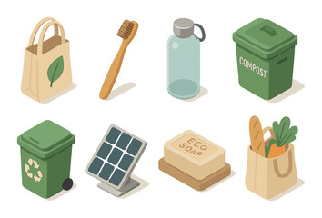 Eco-friendly essentials: reusable bags, biodegradable items, and sustainable products for a greener lifestyle