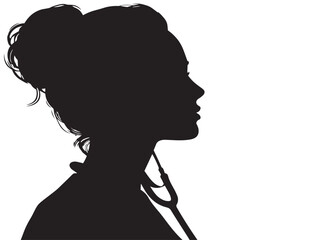 Health Care silhouette vector illustration solid black professional medical treatment concept