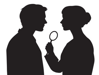 Health Checkup silhouette icon vector illustration solid black medical examination