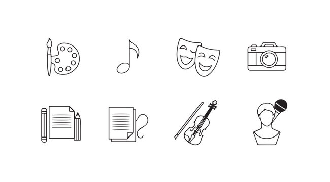 Vector art of arts and entertainment