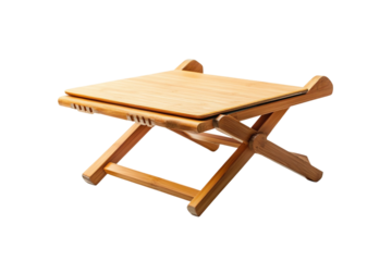 Compact travel-friendly laptop stand isolated on transparent background