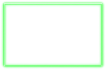 Neon rectangle frame green color isolated on transparent background. Glowing neon border with empty copy space Glow banner, mockup, template. Neon sign for decoration, design elements