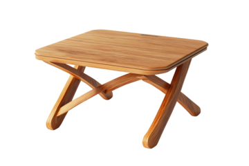 Innovative foldable laptop stand isolated on transparent background