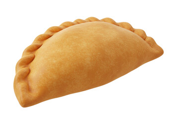 Isolated savory turnover pastry, delicious traditional stuffed hand pie or empanada