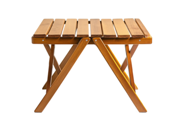 Lightweight camping table with collapsible design isolated on transparent background