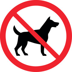 No dog sign vector illustration